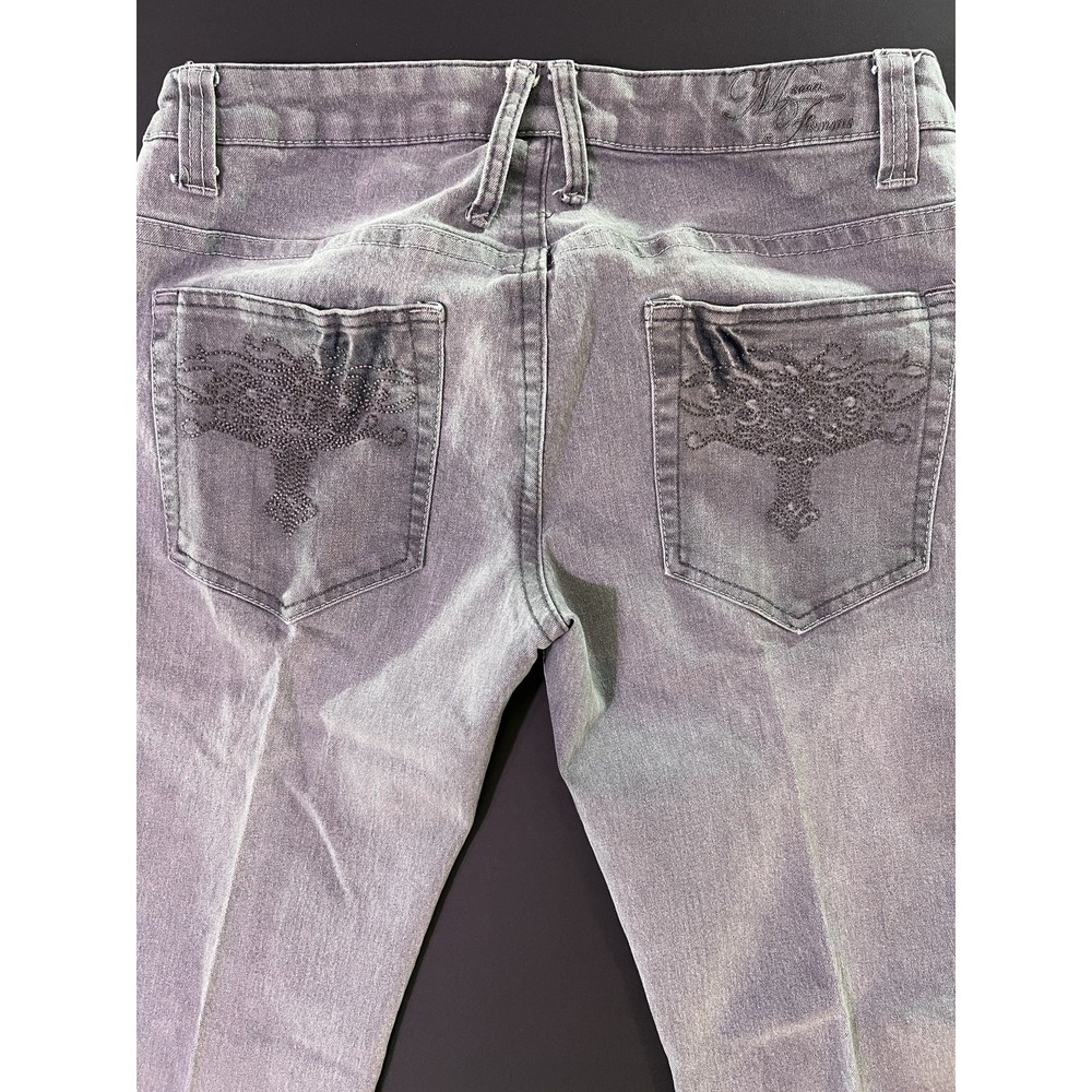 Mecca Femme Bootcut Jeans Women's Size 13/14 Cross Embroidery Y2K‎